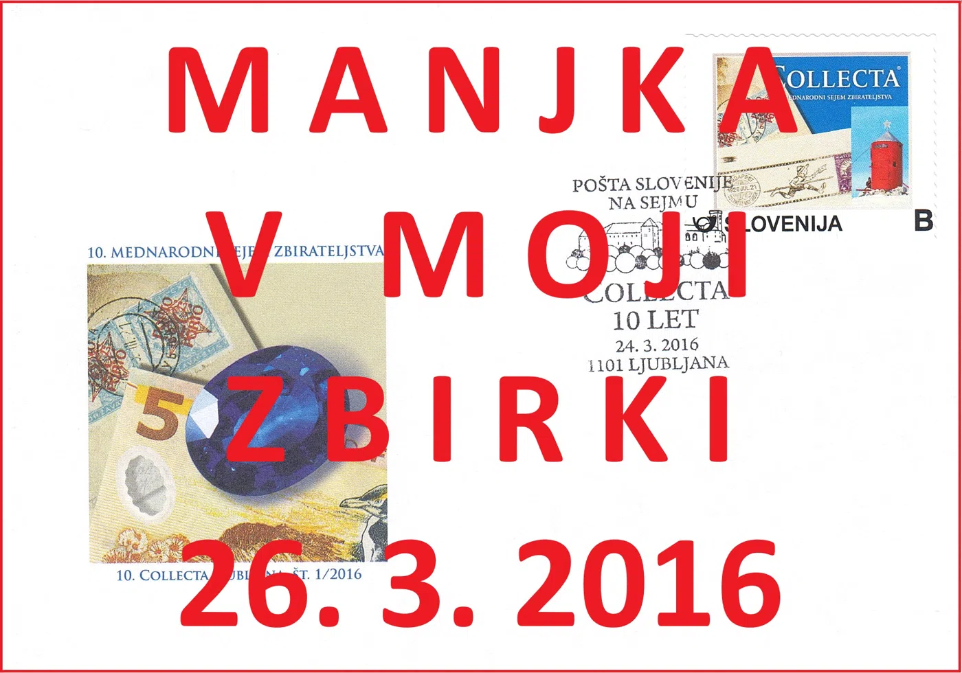 POŠTA SLOVENIJE NA SEJMU COLLECTA 2016 10 LET   